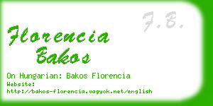 florencia bakos business card